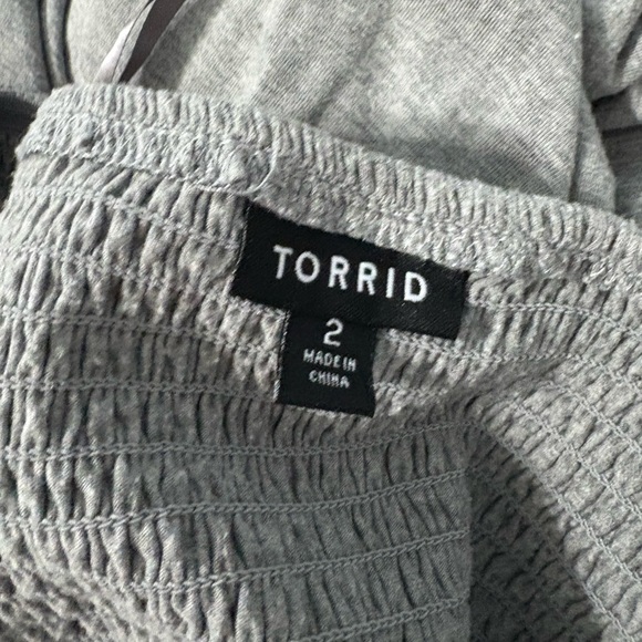 Torrid Grey Smocked Strapless Dress - Picture 5 of 6